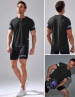 5 Pack Men’s Active Quick Dry Crew Neck T Shirts | Athletic Running Gym Workout Short Sleeve Tee Tops Bulk - Image 3